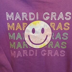 Mardi Gras szS sweatshirt party colorful Louisiana southern new orleans recycled